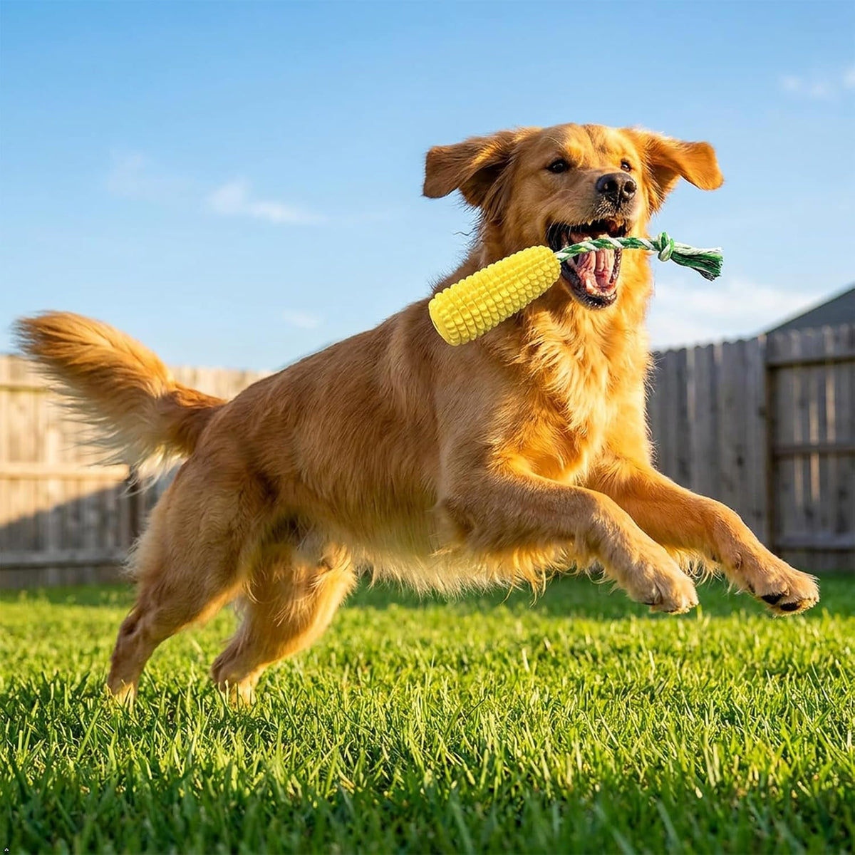 Carllg Dog Chew Toys for Aggressive Chewers, Indestructible Tough Dog Toys | Durable Squeaky Interactive Puppy Teeth Chew Corn Stick Toy for Small Medium Large Breed