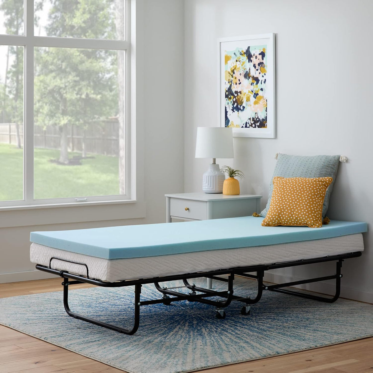 Linenspa Memory Foam Mattress Topper, Twin XL Size - 2 Inch Gel Infused Memory Foam - Plush Feel - Cooling and Pressure Relieving - CertiPUR Certified - Dorm Room Essentials