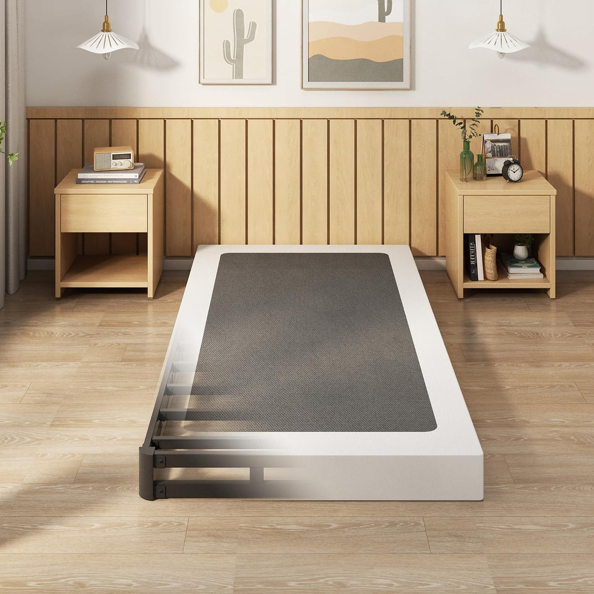 EMODA 5 Inch Box Spring Queen Size Mattress Foundation with Fabric Cover