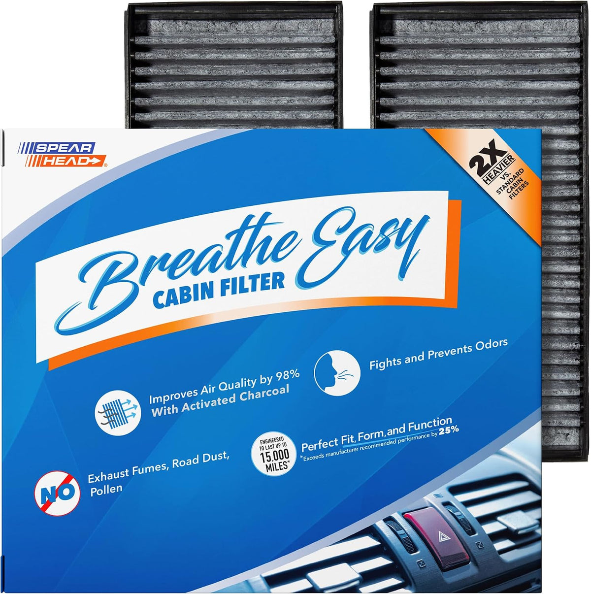 Spearhead Odor Defense Breathe Easy AC & Heater Cabin Air Filter (BE-157)