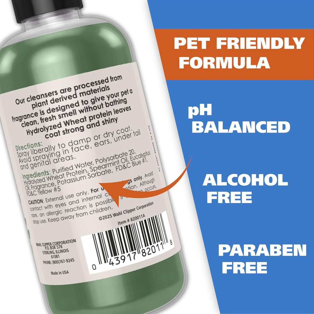 Wahl USA Pet Deodorant Spray for Dogs, Eucalyptus Spearmint, 8 oz