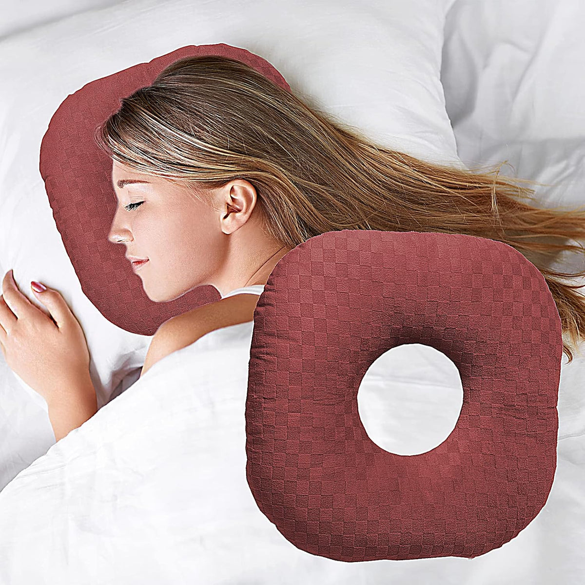 Ear Piercing Pillow with Hole for Cartilage Piercings, CNH Support