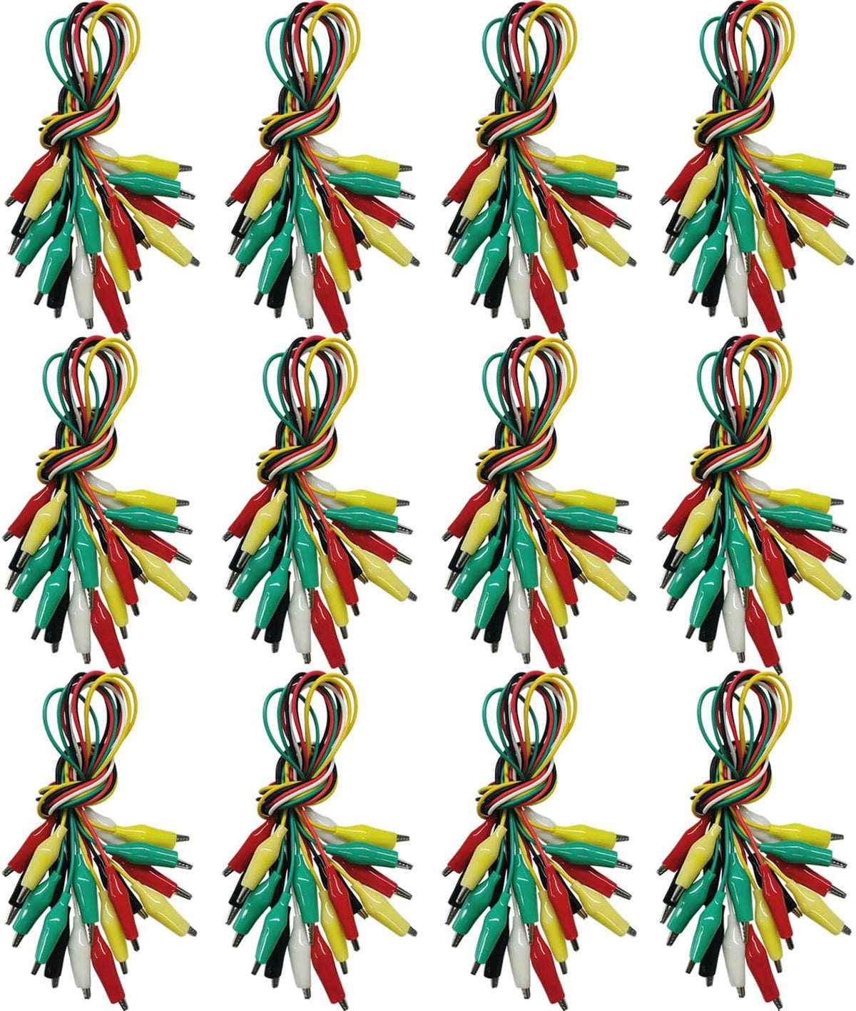 10PCS Premium Alligator Clips Electrical, 5 Colors Test Leads with Testing Probes, Crocodile Jumper Wires Cable with Alligator Clips for Electrical Testing, Circuit Connection, Electronic Experiments