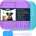 LUKITO Lick Mat for Dogs & Cats 2 Pack, Slow Feeder Licking Pad with Suction Cups for for Anxiety Relief and Boredom Reducer, Perfect for Bathing Grooming