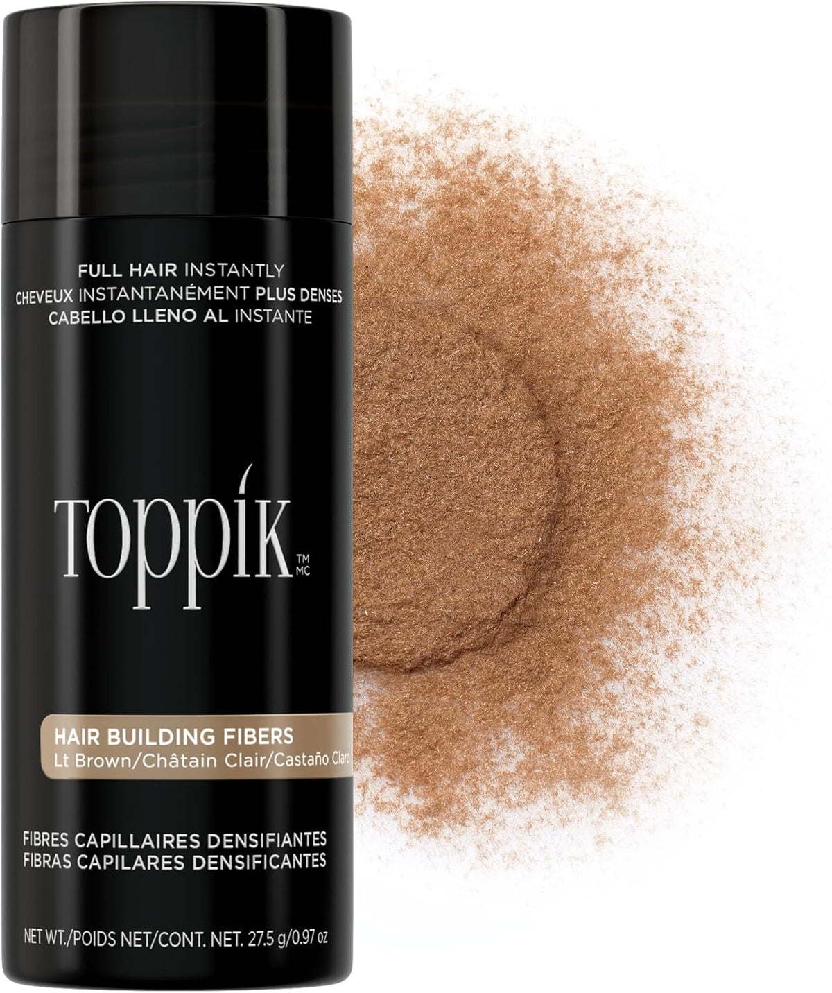 Toppik Hair Building Fibers, Fill In Fine or Thinning Hair Instantly Thicker, Fuller Looking Hair 9 Shades,4 size options