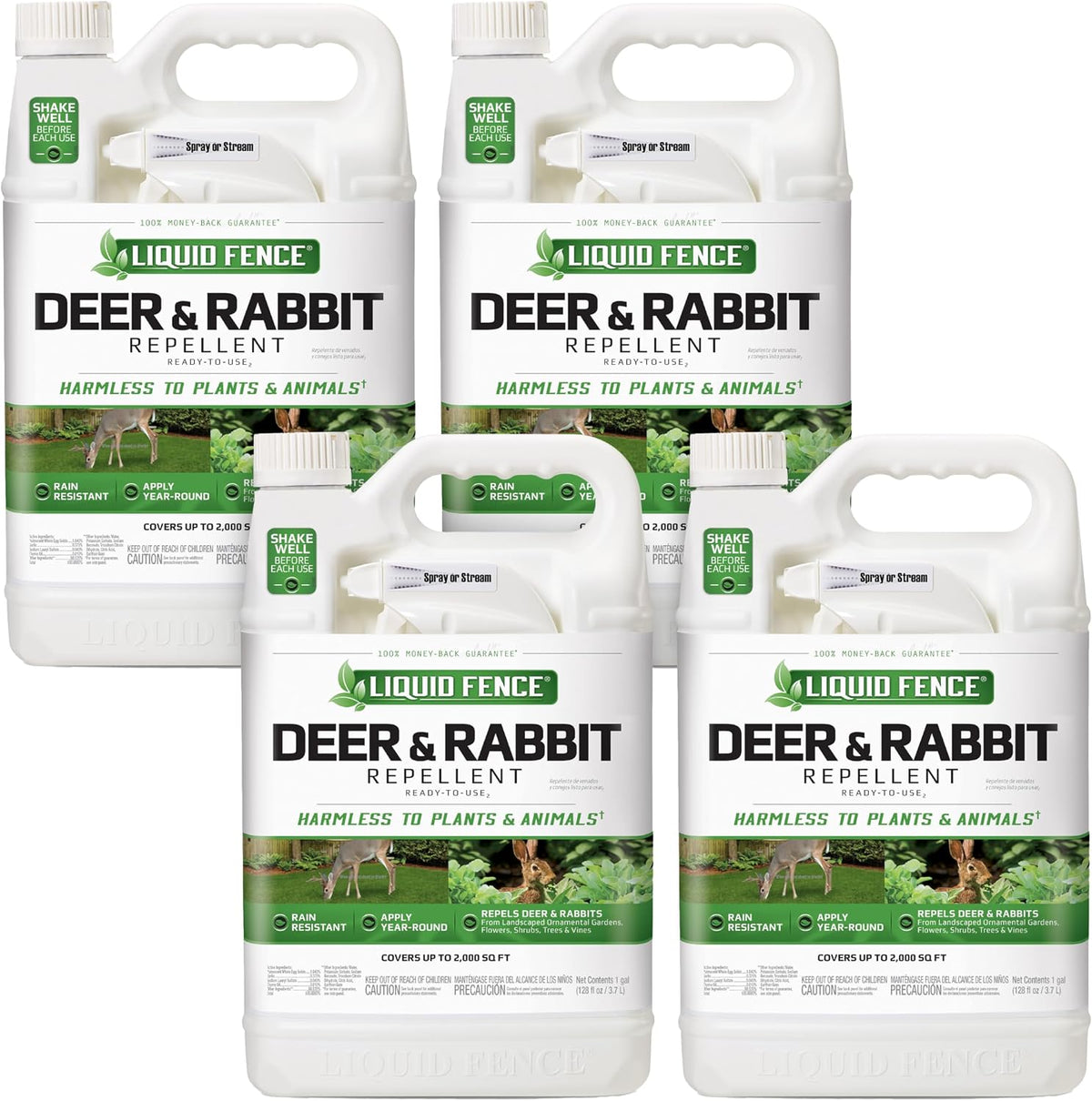 Liquid Fence Deer and Rabbit Repellent Ready-to-Use Spray, 1 Gallon