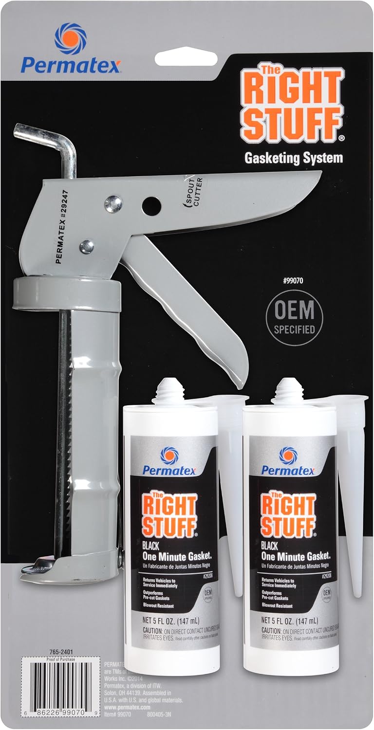 Permatex 82180 Ultra Black Maximum Oil Resistance RTV Silicone Gasket Maker, Sensor Safe and Non-Corrosive, for High Flex and Oil Resistant Applications 3 oz