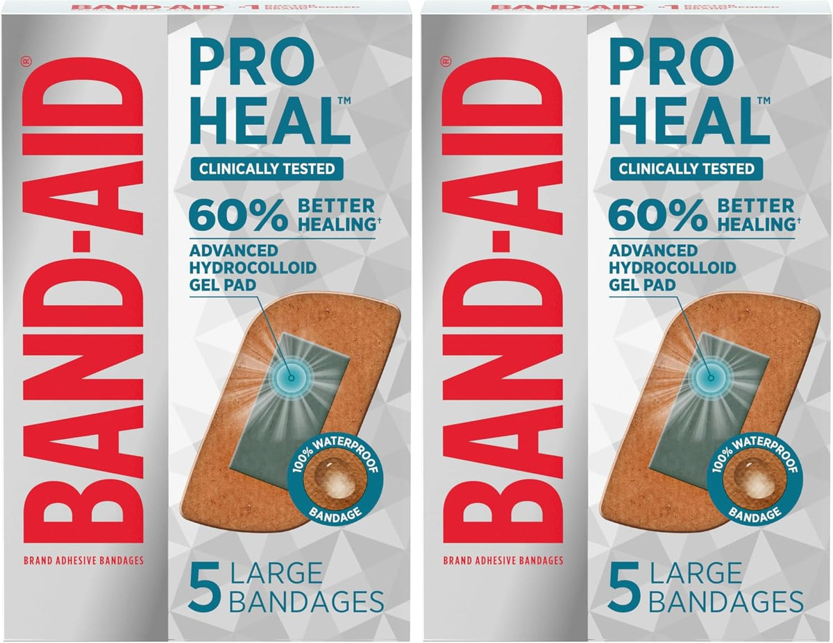 BAND-AID Brand Pro Heal Adhesive Bandages, Extra Large, 5 Count