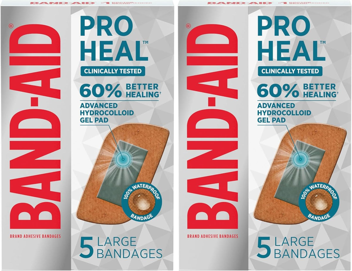 BAND-AID Brand Pro Heal Adhesive Bandages, All One Size, 10 Count