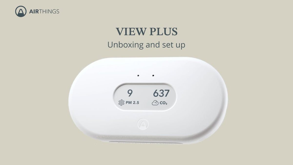 Airthings 2960 View Plus - Battery Powered Radon & Air Quality Monitor (PM, CO2, VOC, Humidity, Temp, Pressure)