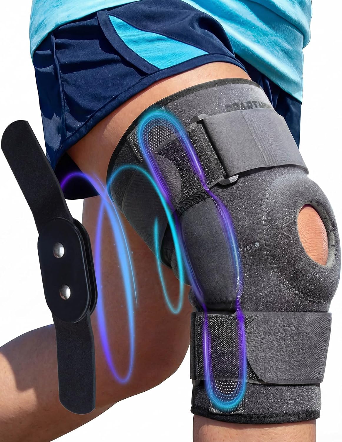 Sparthos Knee Brace for Women & Men - Meniscus Tear Support - Gray-L