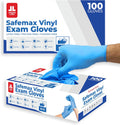 London Labs Synthetic Vinyl Exam Gloves Powder-Free, Latex-Free, Disposable, Ultra-strong, Food Safe, Healthcare, Cleaning