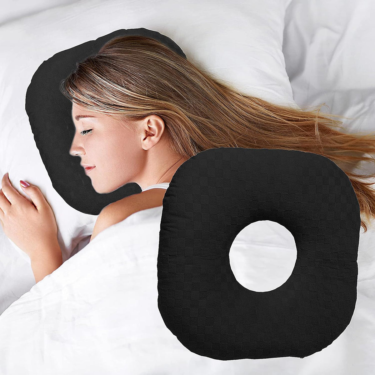 Ear Piercing Pillow with Hole for Cartilage Piercings, CNH Support