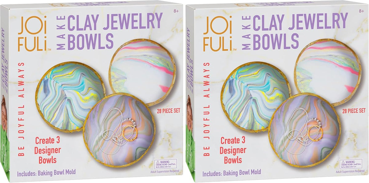 JOiFULi Make Your Own Clay Jewelry Bowls Arts and Crafts Kit for Girls Kids Ages 8 9 10 11 12 Years Old