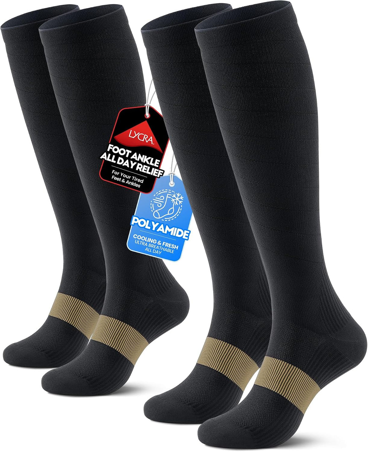 RUIXUE Compression Socks Women Men, All-Day Comfort 20-30mmHg Circulation Support for Nurse Travel Flying Daily Running Sport