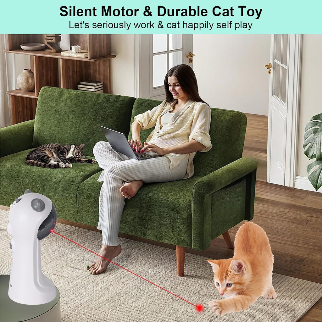 TBTeek Cat Toy, Automatic Motion-Activated, 5 Fun Patterns, 4 Speed Modes
