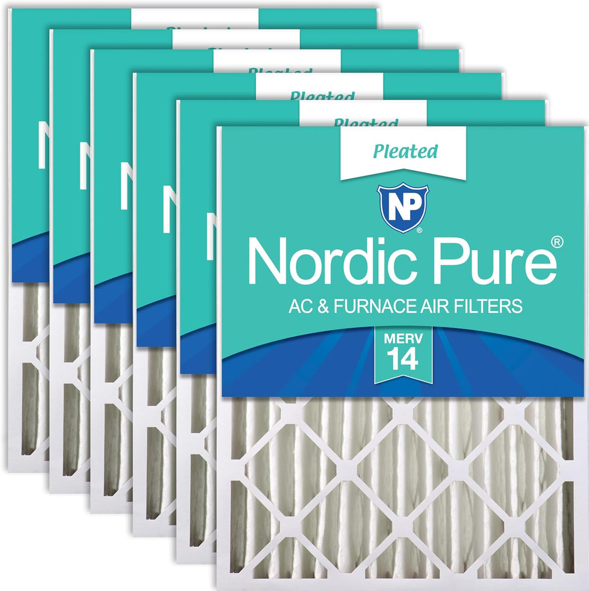 Nordic Pure 20x25x4 (19_1/2 x 24_1/2 x 3_5/8) Pleated MERV 12 Air Filters 2 Pack