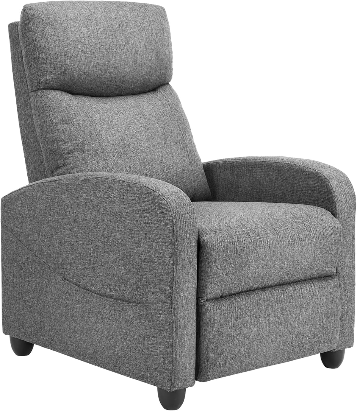 Sweetcrispy Massage Recliner Chair for Adults, Adjustable Home Theater Seating with Lumbar Support for Living Room, Modern Fabric Reclining for Small Space, Grey