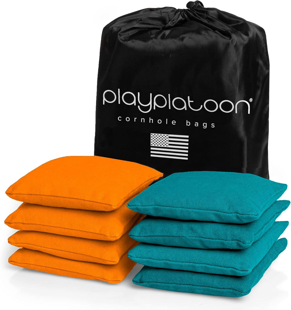 Play Platoon Cornhole Bags Set of 8 Regulation Size & Weight Duck Cloth