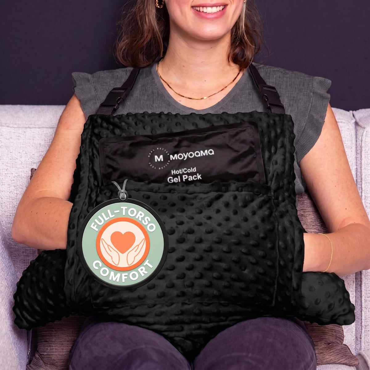 MOYOAMA 2 Pcs Hysterectomy Pillow Set - Incl 1 Gel Pack for Soothing Relief - Hysterectomy Recovery Must Haves After C Section,Post Surgery Pillow,Abdominal Surgery Recovery Pillow,Hysterectomy Gifts