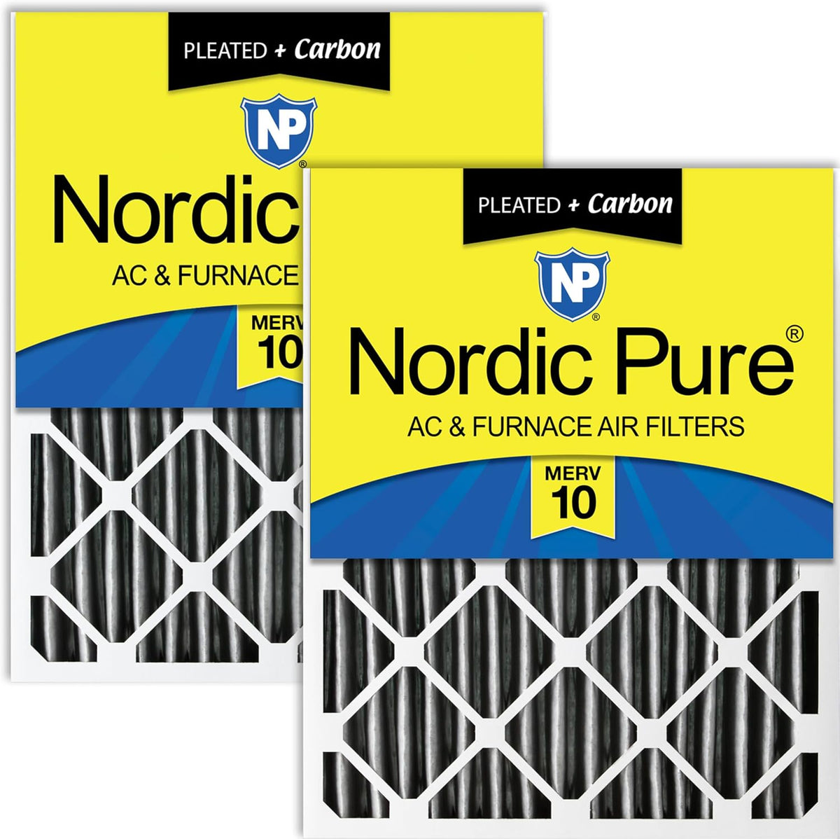 Nordic Pure 20x25x4 (19_1/2 x 24_1/2 x 3_5/8) Pleated MERV 12 Air Filters 2 Pack