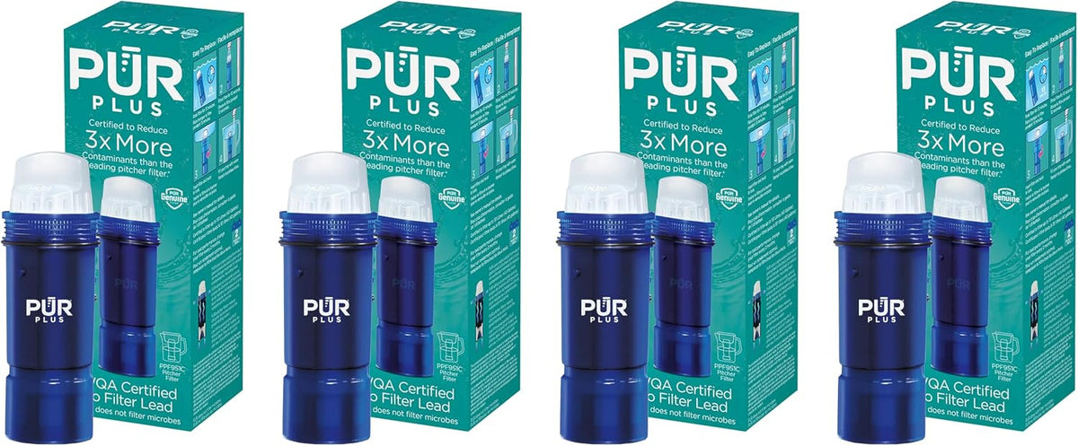 PUR Plus Water Filter Replacement for Pitchers & Dispensers, 6-Month Supply, 3 Count, Blue (PPF951K3)