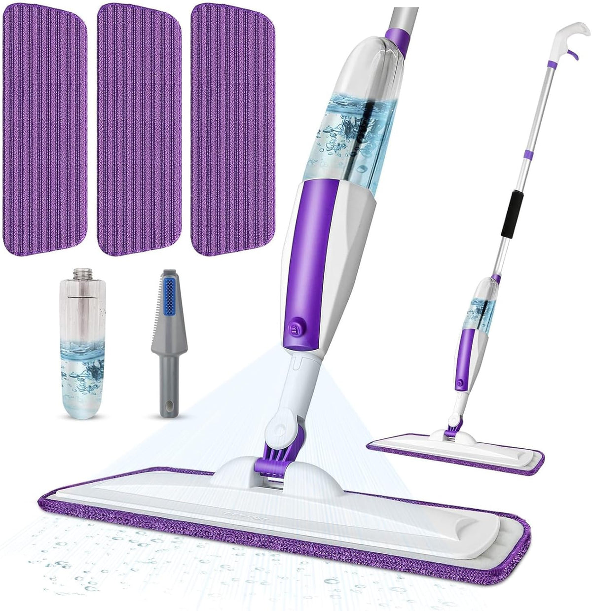 Wet Spray Mop for Floor Cleaning with 14 oz Bottle & 3 Microfiber Pads