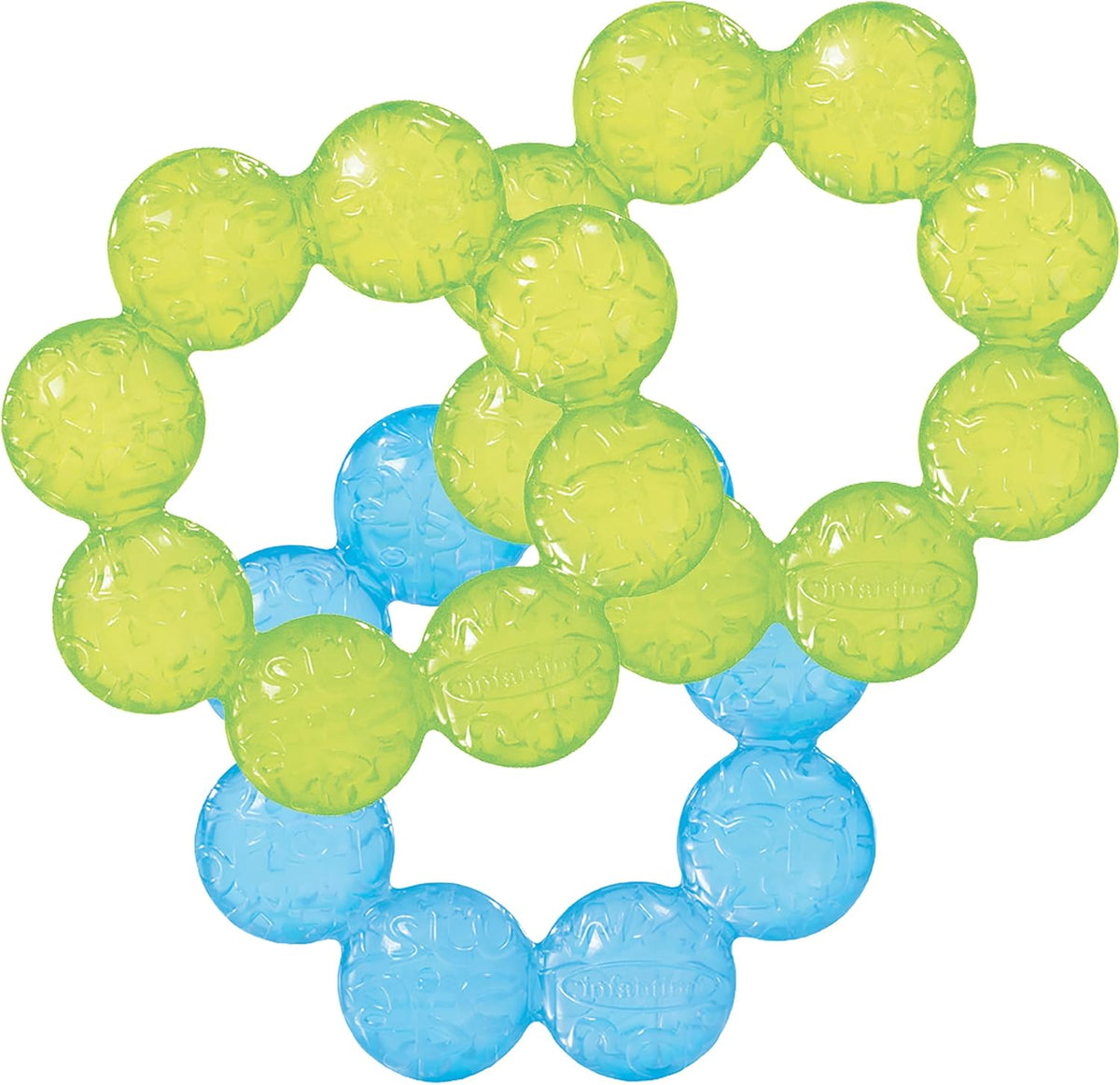 Infantino Water Teethers, Cooling & Massaging Relief, Lime/Blue, 3-Pack