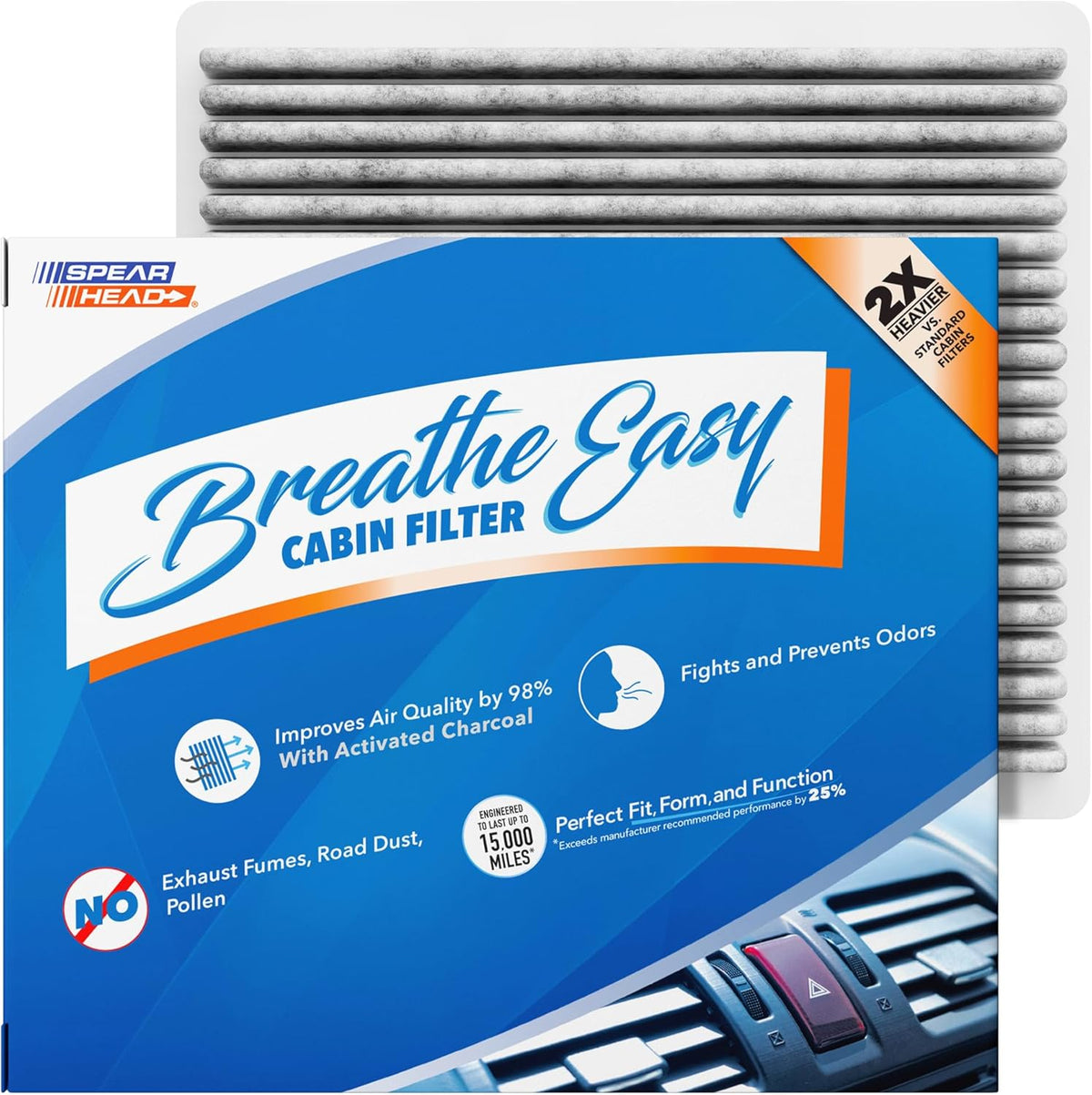 Spearhead Odor Defense Breathe Easy AC & Heater Cabin Air Filter (BE-157)