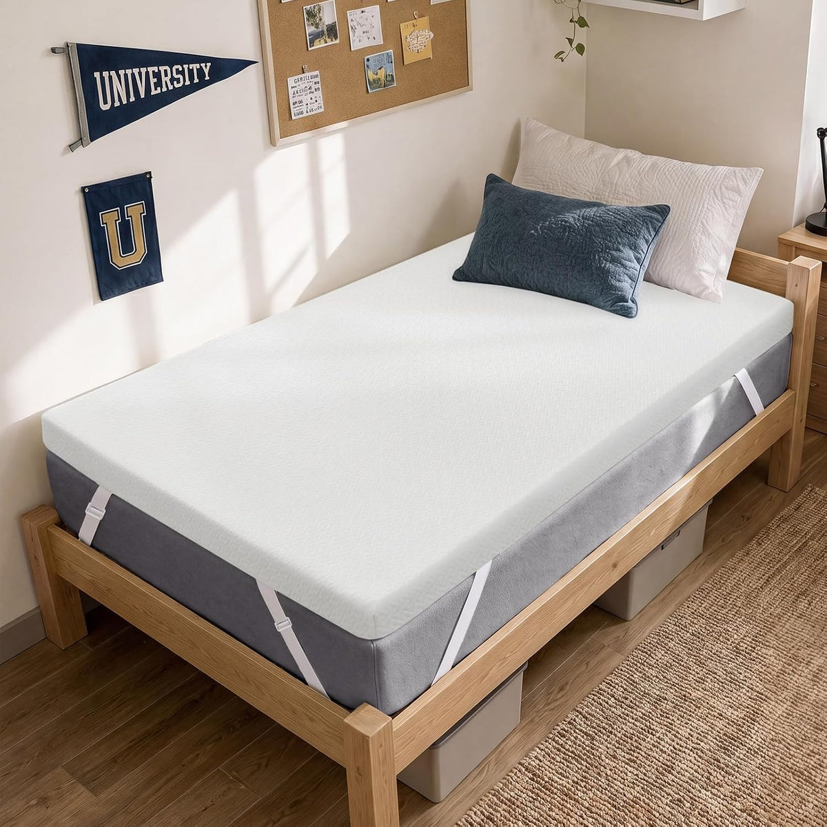 Czpalo 3 Inch Twin XL Cooling Gel Memory Foam Mattress Topper