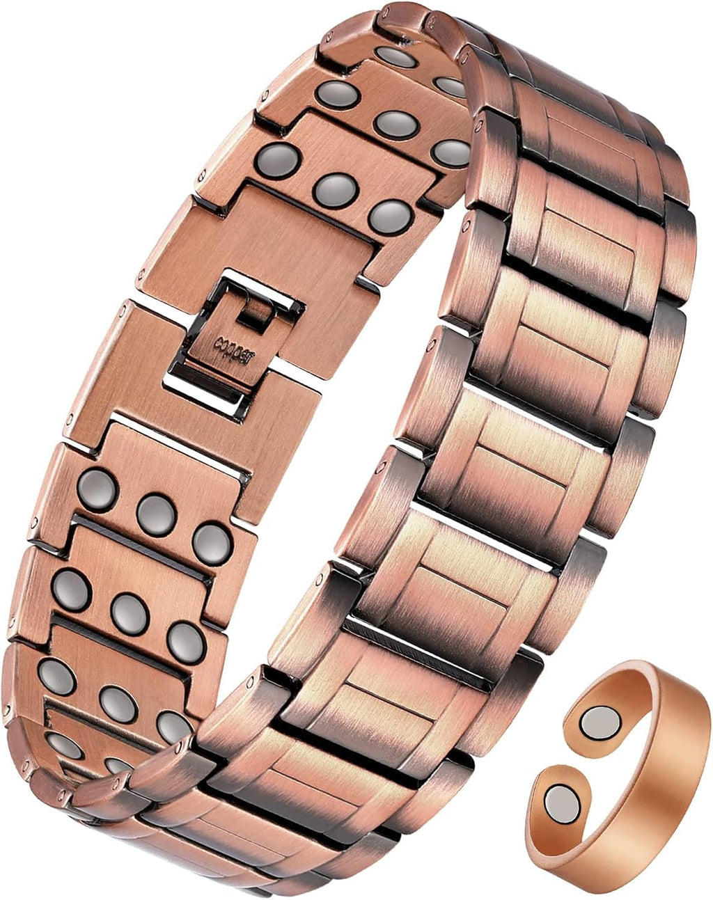 Feraco Copper Magnetic Bracelets for Men,Pure Copper Jewelry Gift