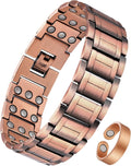 Feraco Copper Magnetic Bracelets for Men,Pure Copper Jewelry Gift