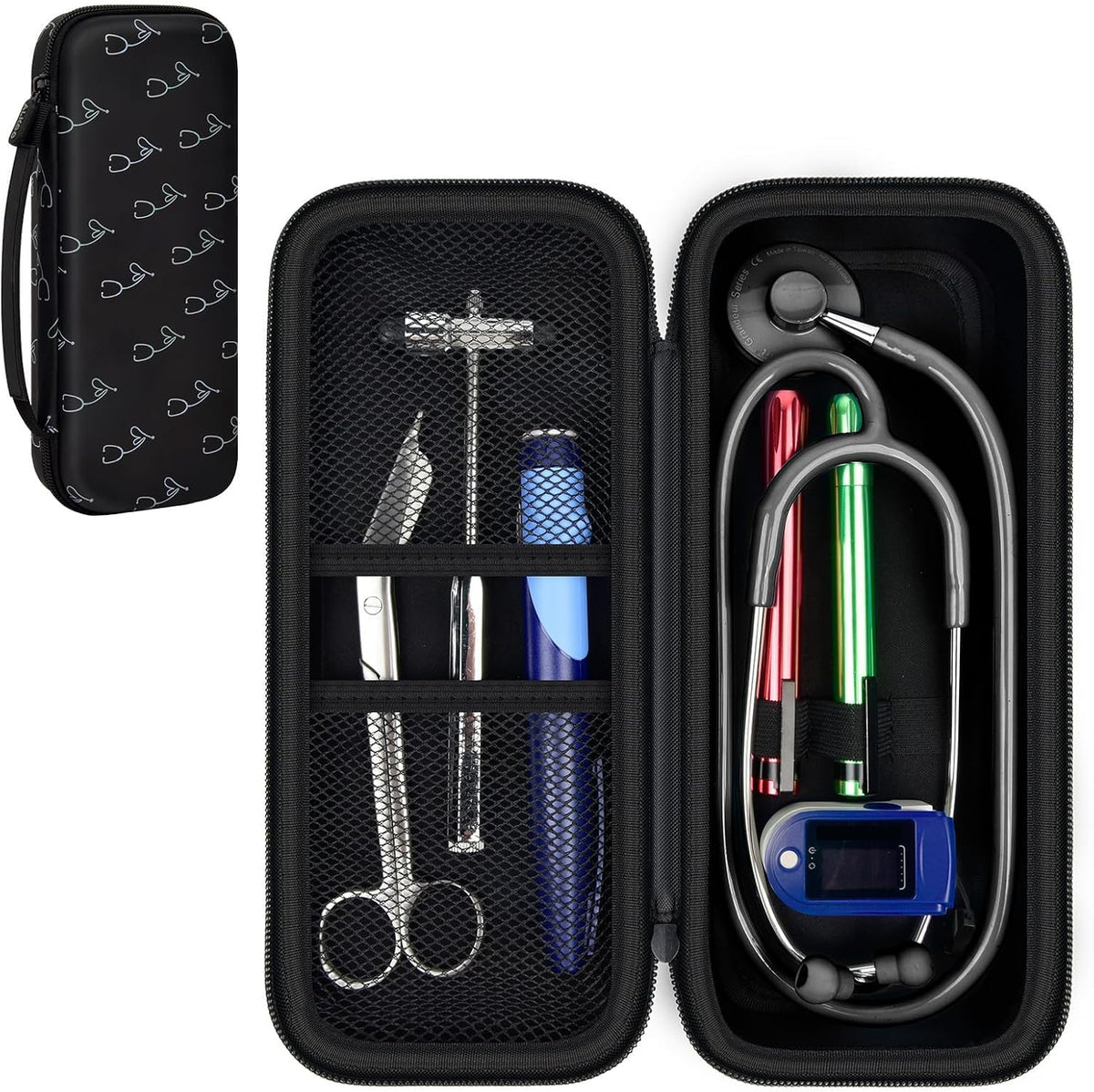 Stethoscope Case for 3M Littmann Classic III/Cardiology IV,Blackflower