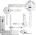 ASA TECHMED 6 Pcs 360° 12, 8 and 6 Inch Medical Spinal Goniometer Angle Protractor Angle Ruler