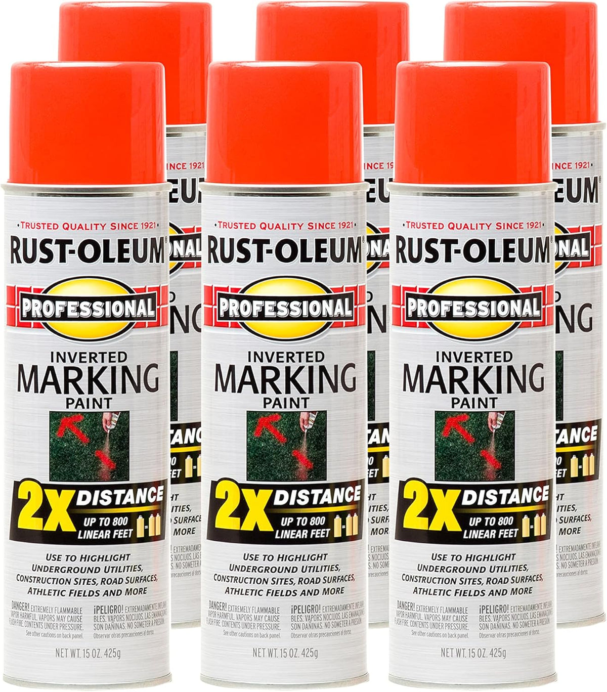Rust-Oleum Professional 2X Inverted Marking White Spray Paint