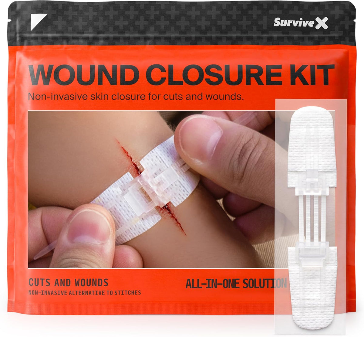 SurviveX Zip Stitch Wound Closure Kit - No Stitches Needed