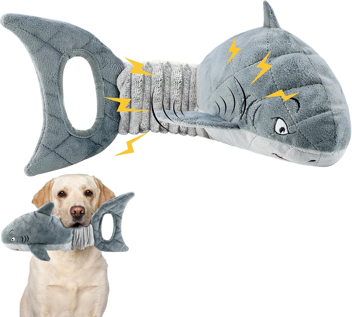 LEGEND SANDY Tough Dog Toys, Stuffed Chew Large Dog Toys to Keep Them Busy, Interactive Squeaky Tug of War Doggie Toy, Crinkle Blue Octopus | Interactive Tug of War Puppy Toys, Crinkle Stuffed Octopus for Small Medium and Large Breeds, Birthday Gift for P
