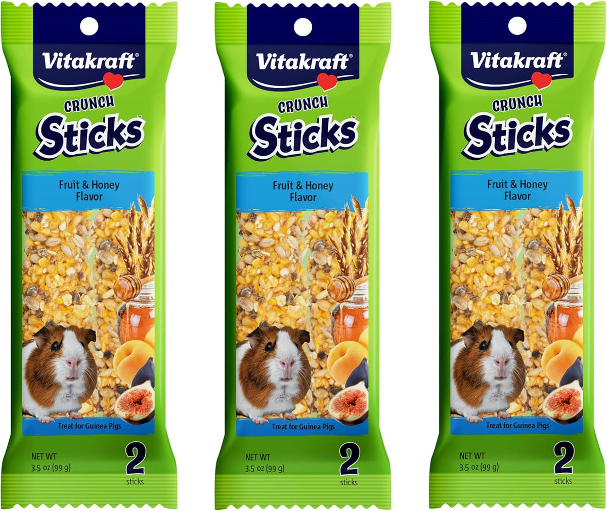 Vitakraft Crunch Sticks Guinea Pig Treat Fruit & Honey Flavor - 2 Sticks