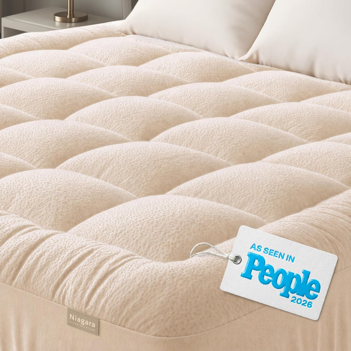 Niagara Sleep Solution Queen Ultra Soft Mattress Topper — Back Pain Relief