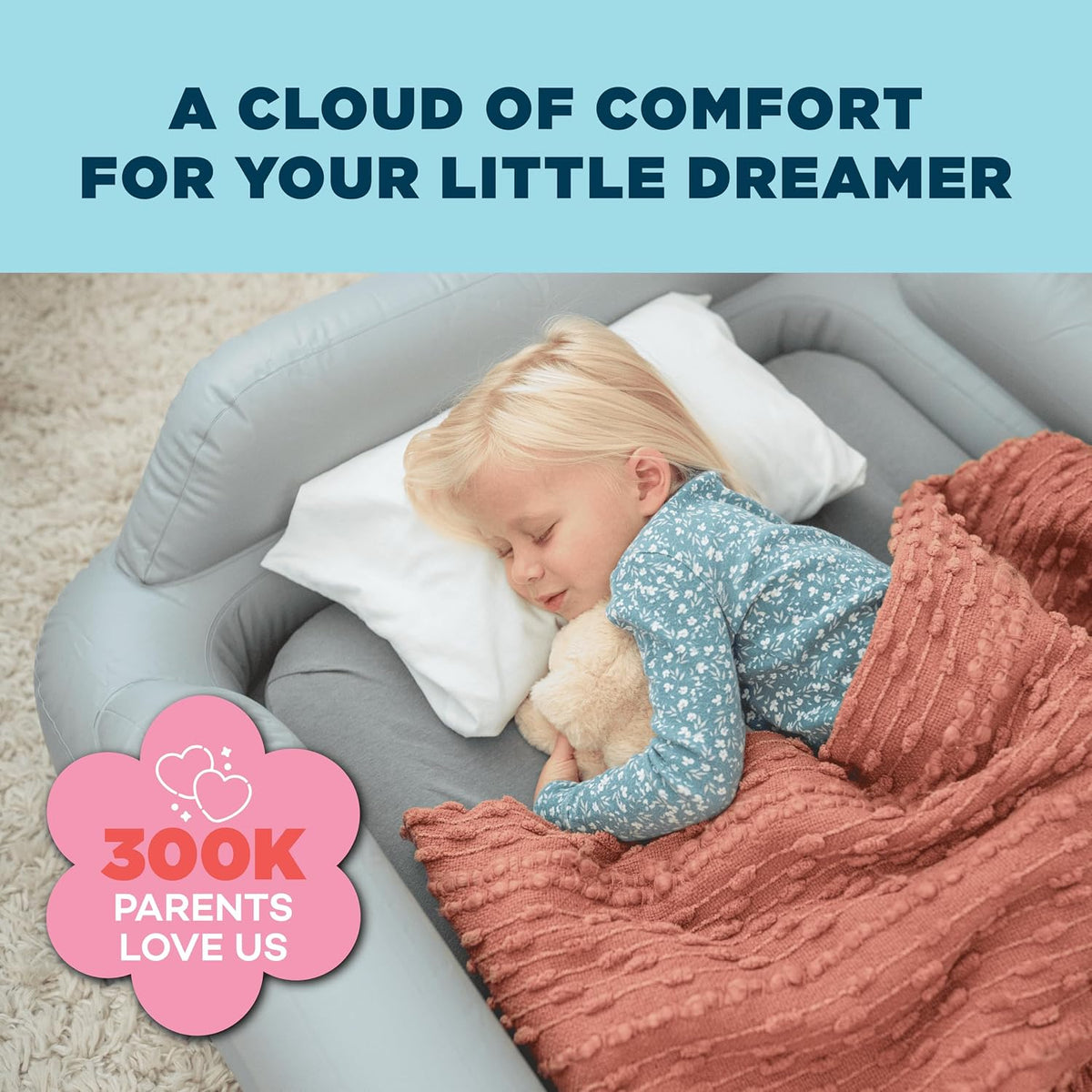 SlumberPod SlumberTot Inflatable Toddler Travel Bed with Safety Bumpers