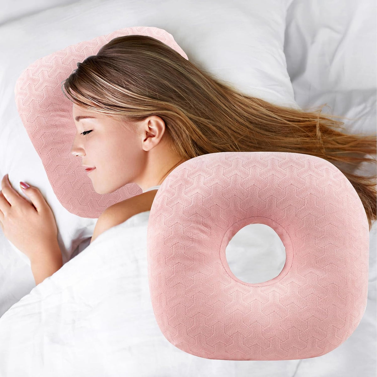 Ear Piercing Pillow with Hole for Cartilage Piercings, CNH Support