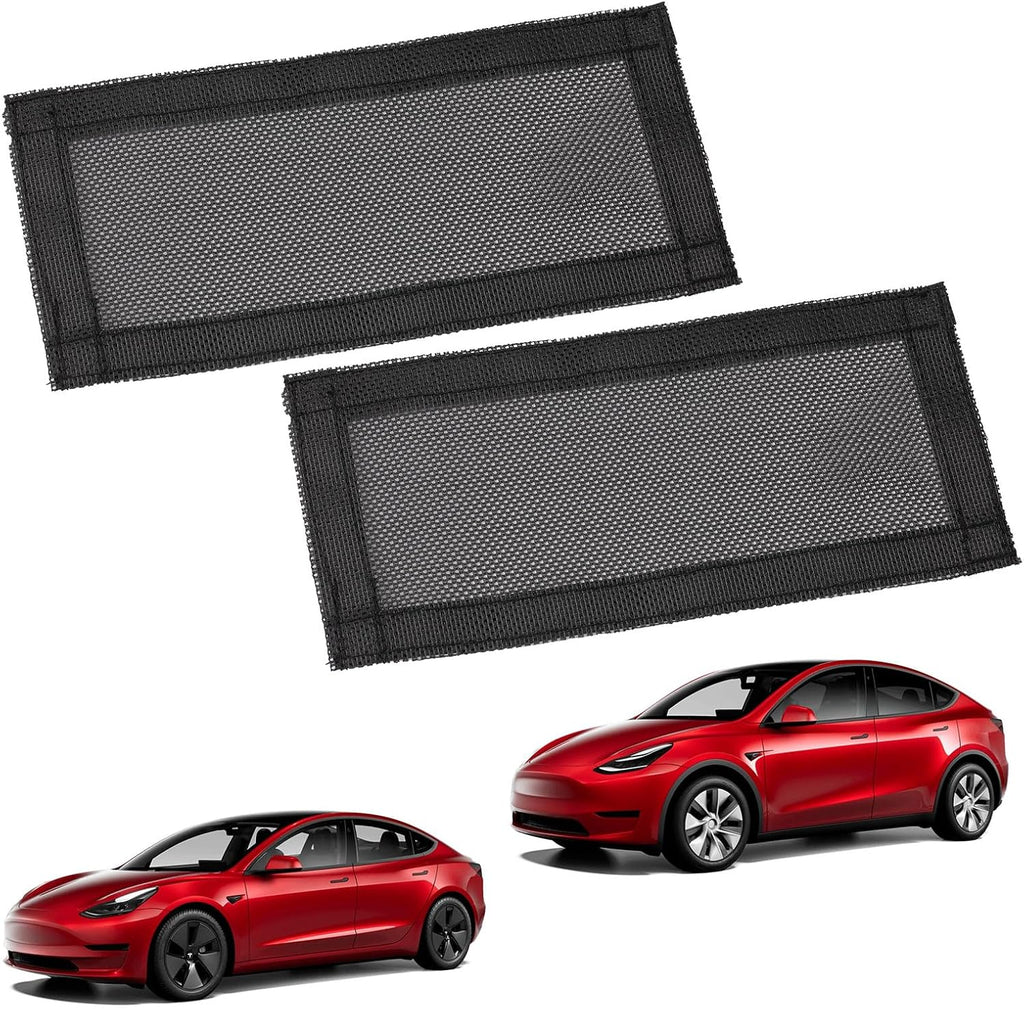 Vent Cover for Tesla Model Y Accessories, Universal Air Vent Covers Compatible with Tesla Model 3 & Y 2026-2019, Mesh Rear Floor Backseat Under Seat Grille, Set of 2