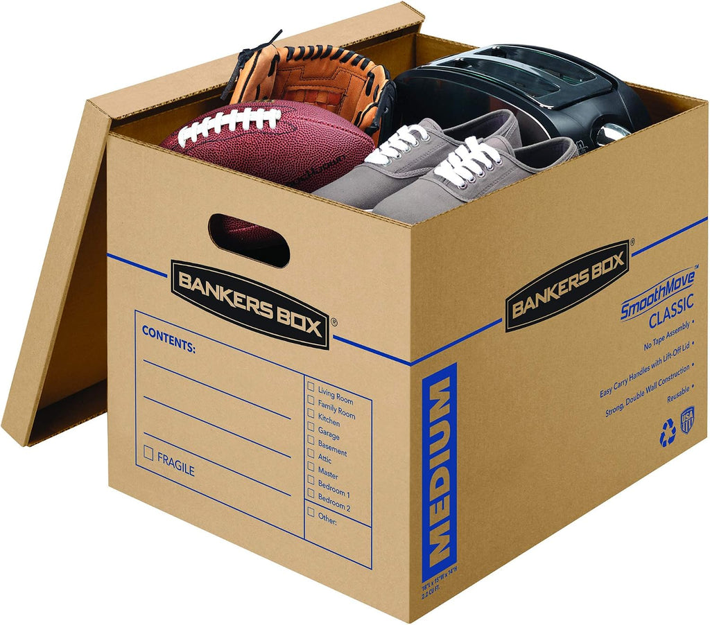 Bankers Box 20-Pack Medium Classic Moving Boxes with Reinforced Handles
