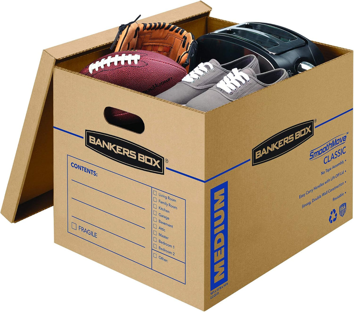 Bankers Box 20-Pack Medium Classic Moving Boxes with Reinforced Handles