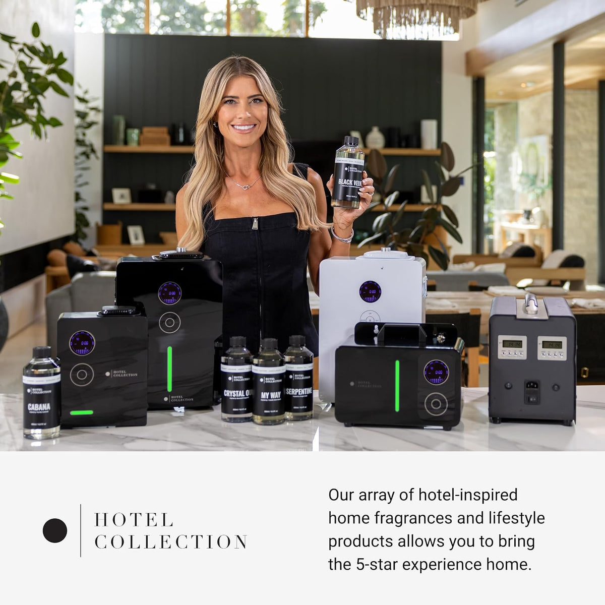 Hotel Collection-Studio Pro Essential Oil Diffuser-600 sq ft Coverage - Portable with Remote-Cold-Air Diffusion Technology-Air Freshener-Black-Works Exclusively with Pro Pod Bottles