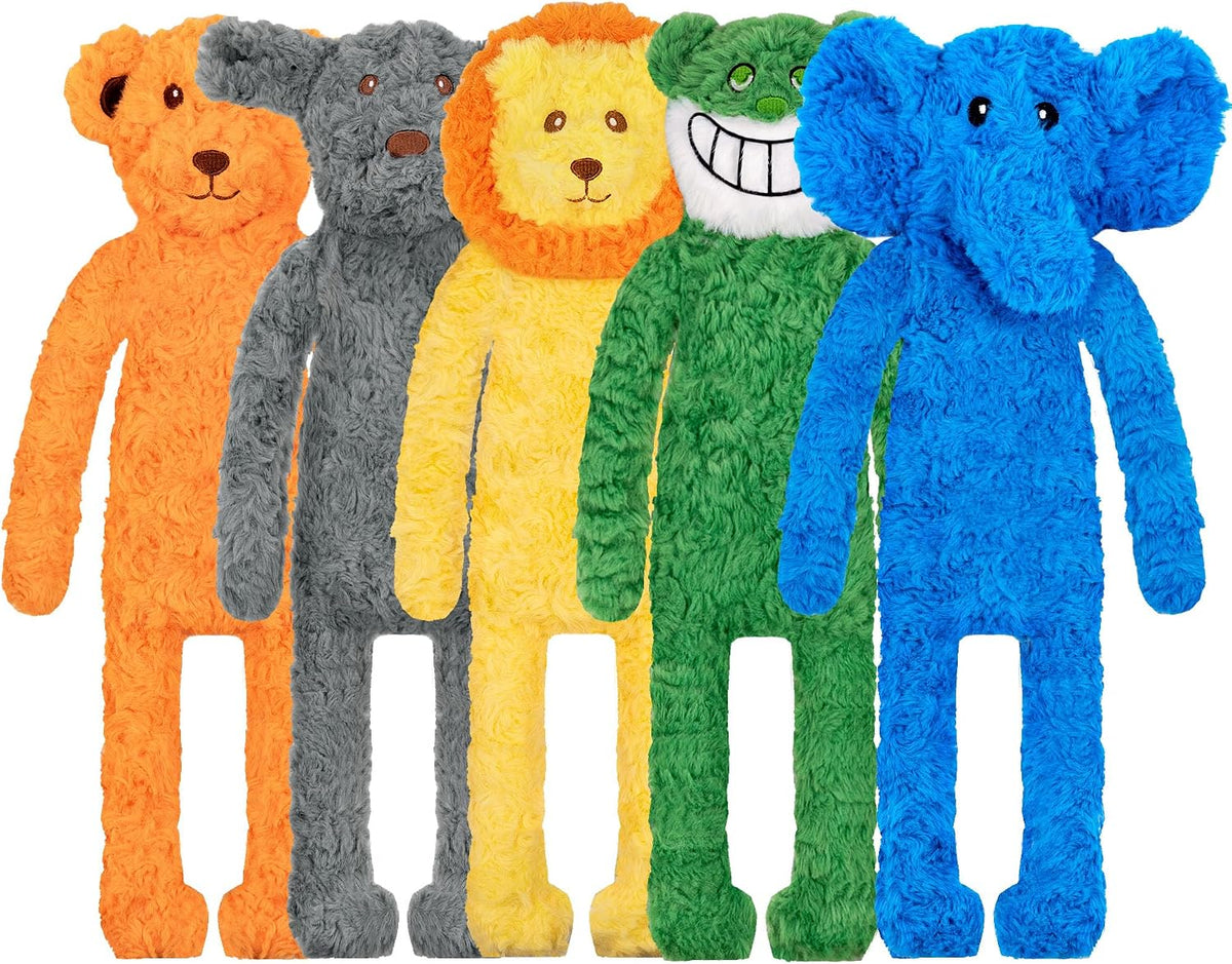 SHARLOVY Dog Squeaky Toy No Stuffing 6 Pack, Dog Toys Crinkle for Puppy | for Small Puppy, Durable Chew Plush Cute Animals Natural for Teething Pet