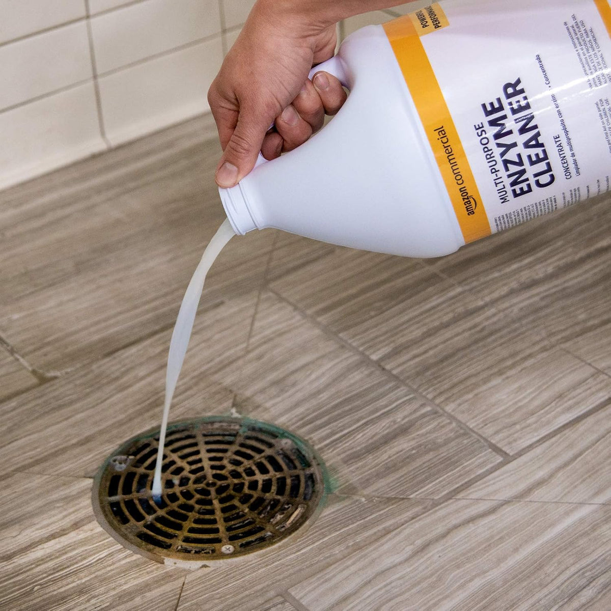 AmazonCommercial Multi-Purpose Enzyme Cleaner, Stain & Odor Remover, Pet Stain Remover, 1-Gallon, 1-Pack