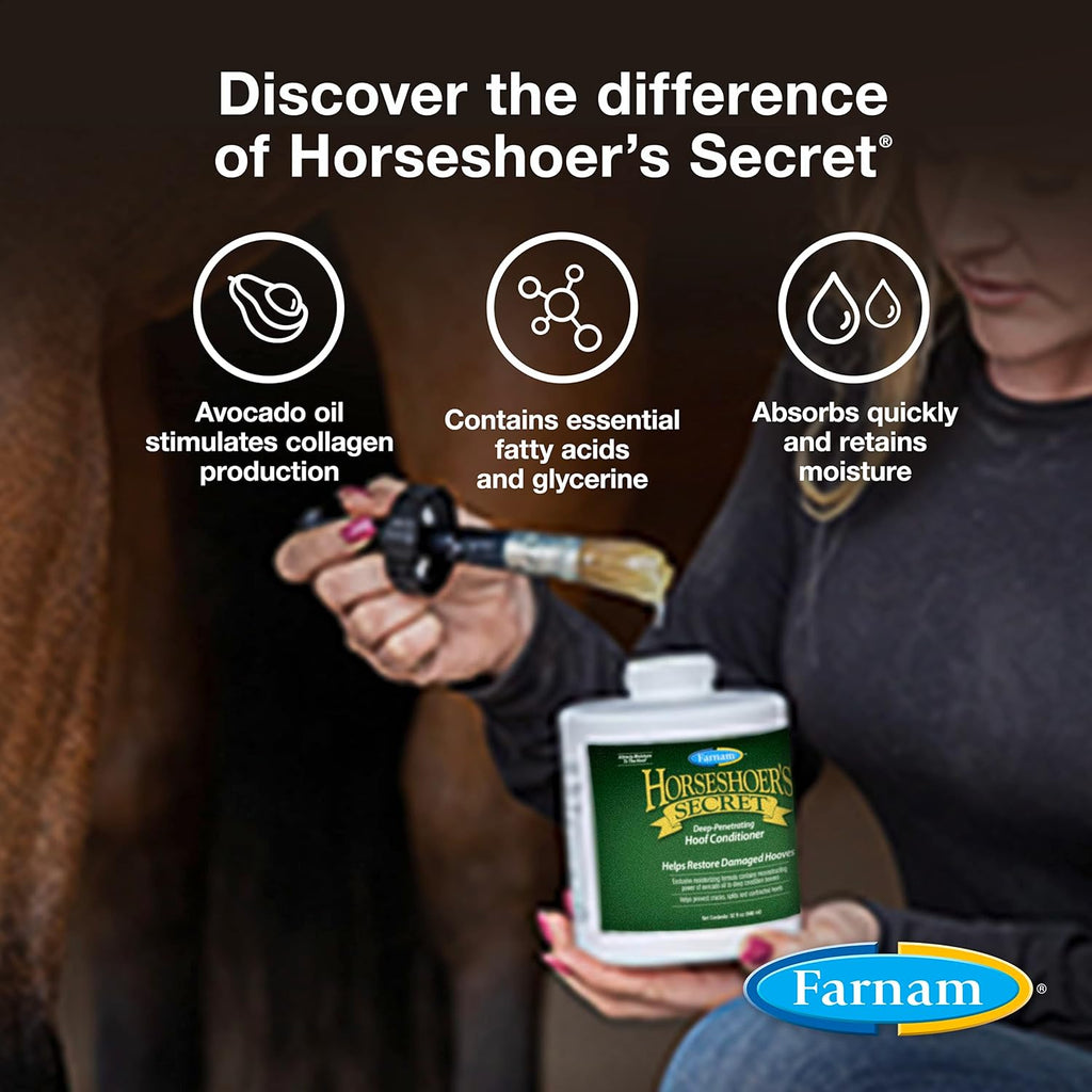 Farnam Horseshoer's Secret Deep-Penetrating Hoof Oil for Horses, 32 Oz