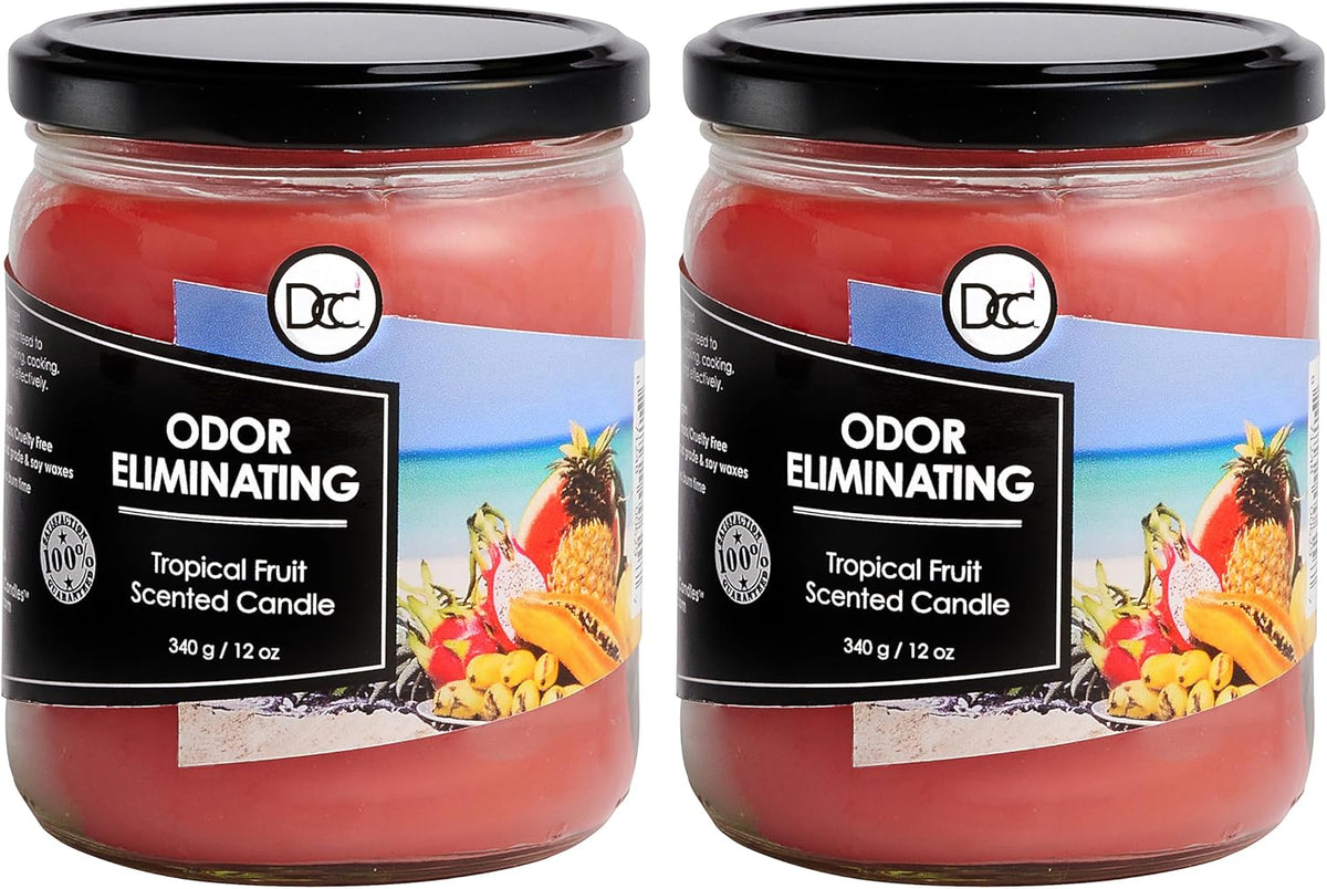 Vanilla Bean Odor Eliminating Highly Fragranced Candle - Eliminates 95% of Pet, Smoke, Food, and Other Smells Quickly - Up to 80 Hour Burn time - 12 Ounce Premium Soy Blend