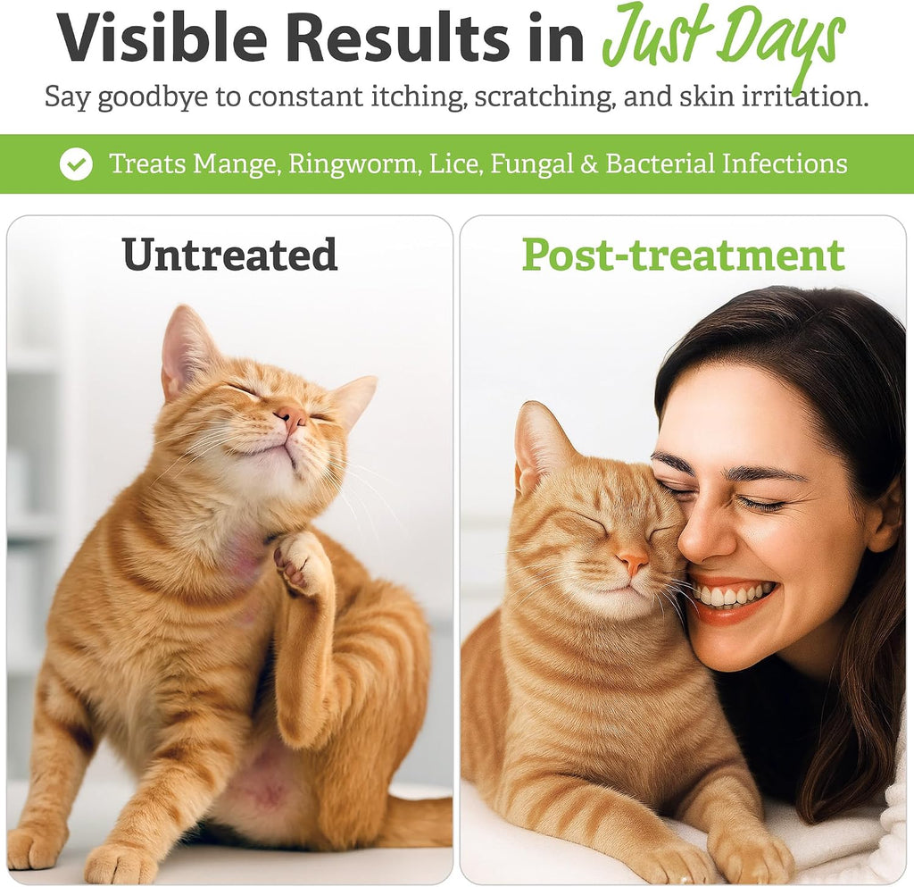 Vet Basics Lime Sulfur Dip – Skin Itch Relief Concentrated Antimicrobial & Antiparasitic Solution for Dogs, Cats, Puppies, Kittens & Horses, Helps Manage Ringworm, Mange, Skin Irritation, 16oz